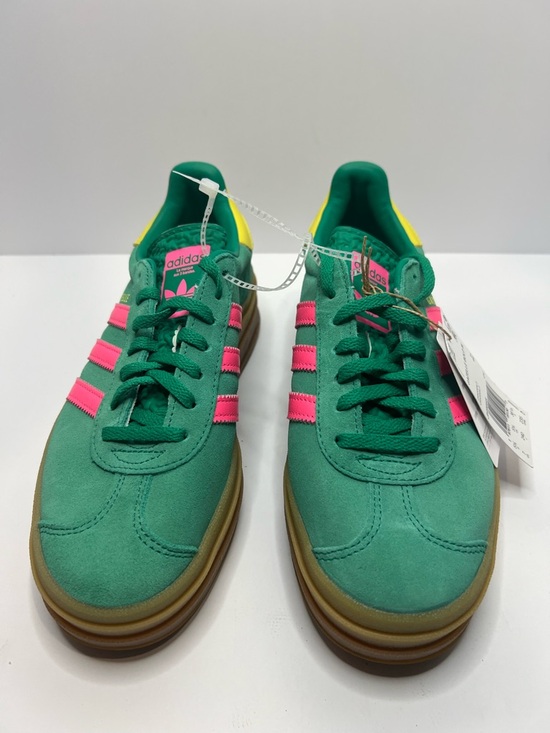 adidas Shoes - Adidas Gazelle Bold W Green Pink Yellow Suede Leather Sneaker Women’s US 7